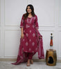 Embroidered Cotton Kurta Set with Dupatta – Elegant Indian Ethnic Wear for Women (BLACKLUXE CRAFTS) - BLACKLUXECRAFTS