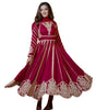 Women's Faux Georgette Embroidered Sequence Work Anarkali Kurti Gown with Net Dupatta (BLACKLUXE CRAFTS) - BLACKLUXECRAFTS