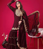 Women's Faux Georgette Embroidered Kurti With Plazzo and Dupatta Set (BLACKLUXE CRAFTS) - BLACKLUXECRAFTS