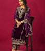 Maroon Velvet Straight Suit with Heavy Golden Embroidery & Net Dupatta | Party & Wedding Wear (BLACKLUXE CRAFTS) - BLACKLUXECRAFTS