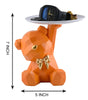 Handmade Geometric Bear Resin Tray – Orange Decorative Storage Stand for Keys, Watches, Jewelry & Snacks | Modern Home Organizer Gift (BLACKLUXE CRAFTS) - BLACKLUXECRAFTS