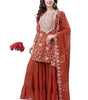 Embroidered Kurta Sharara Set with Dupatta – Designer Indian Wedding & Party Wear Outfit for Women (BLACKLUXE CRAFTS) - BLACKLUXECRAFTS
