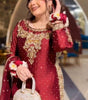Maroon Embroidered Salwar Kameez with Dupatta | Luxury Indian Wedding & Party Wear for Women | Designer Ethnic Outfit (BLACKLUXE CRAFTS) - BLACKLUXECRAFTS