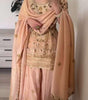 Peach Gold Embroidered Sharara Suit with Dupatta – Luxury Wedding Party Wear Indian Outfit for Women
(BLACKLUXE CRAFTS) - BLACKLUXECRAFTS