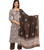 Brown & White Printed Kurta Set with Dupatta | Elegant Ethnic Suit for Women | Cotton Blend Casual & Festive Wear (BLACKLUXE CRAFTS) - BLACKLUXECRAFTS