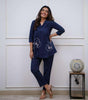 Women's Cotton Embroidered Co-ord Set 2 Piece Top Bottom Set (BLACKLUXE CRAFTS) - BLACKLUXECRAFTS