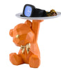 Handmade Geometric Bear Resin Tray – Orange Decorative Storage Stand for Keys, Watches, Jewelry & Snacks | Modern Home Organizer Gift (BLACKLUXE CRAFTS) - BLACKLUXECRAFTS
