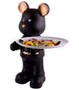 Handmade Resin Bear Candy Tray – Black Decorative Animal Snack Holder | Modern Tabletop Organizer, Unique Home Decor & Gift from India (BLACKLUXE CRAFTS) - BLACKLUXECRAFTS