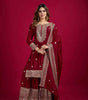 Black Embroidered Sharara Suit with Dupatta | Designer Indian Ethnic Wear | Party & Wedding Outfit for Women (BLACKLUXE CRAFTS) - BLACKLUXECRAFTS