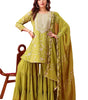 Embroidered Kurta Sharara Set with Dupatta – Designer Indian Wedding & Party Wear Outfit for Women (BLACKLUXE CRAFTS) - BLACKLUXECRAFTS