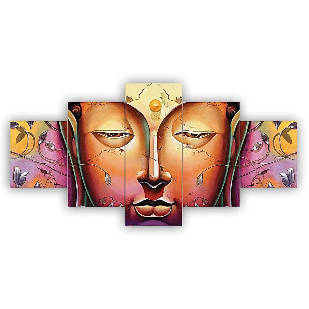 BLACKLUXE LIFESTYLE LTD Set of Five MDF Framed 3D Wall Painting for Home Decoration, Big Size Painting for Living Room, Bedroom (17x30 inches) WE 1 - BLACKLUXECRAFTS