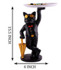 Luxury Dog Butler Statue with Tray & Umbrella – Black Resin Animal Figurine for Home, Bar & Office Décor (BLACKLUXE CRAFTS) - BLACKLUXECRAFTS