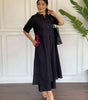 Elegant Black Kurta Set with Pink Embroidery | Women’s Ethnic Outfit (BLACKLUXE CRAFTS) - BLACKLUXECRAFTS