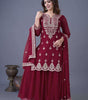 Women's Georgette Embroidered Kurti With Sharara & Dupatta Set (BLACKLUXE CRAFTS) - BLACKLUXECRAFTS