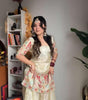 Women's Chinon Silk Embroidered Kurti With Sharara & Dupatta Set with Lace Border (BLACKLUXE CRAFTS) - BLACKLUXECRAFTS