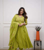 Women's Cotton Embroidered Long Anarkali Kurti With Pant and Dupatta Set (BLACKLUXE CRAFTS) - BLACKLUXECRAFTS