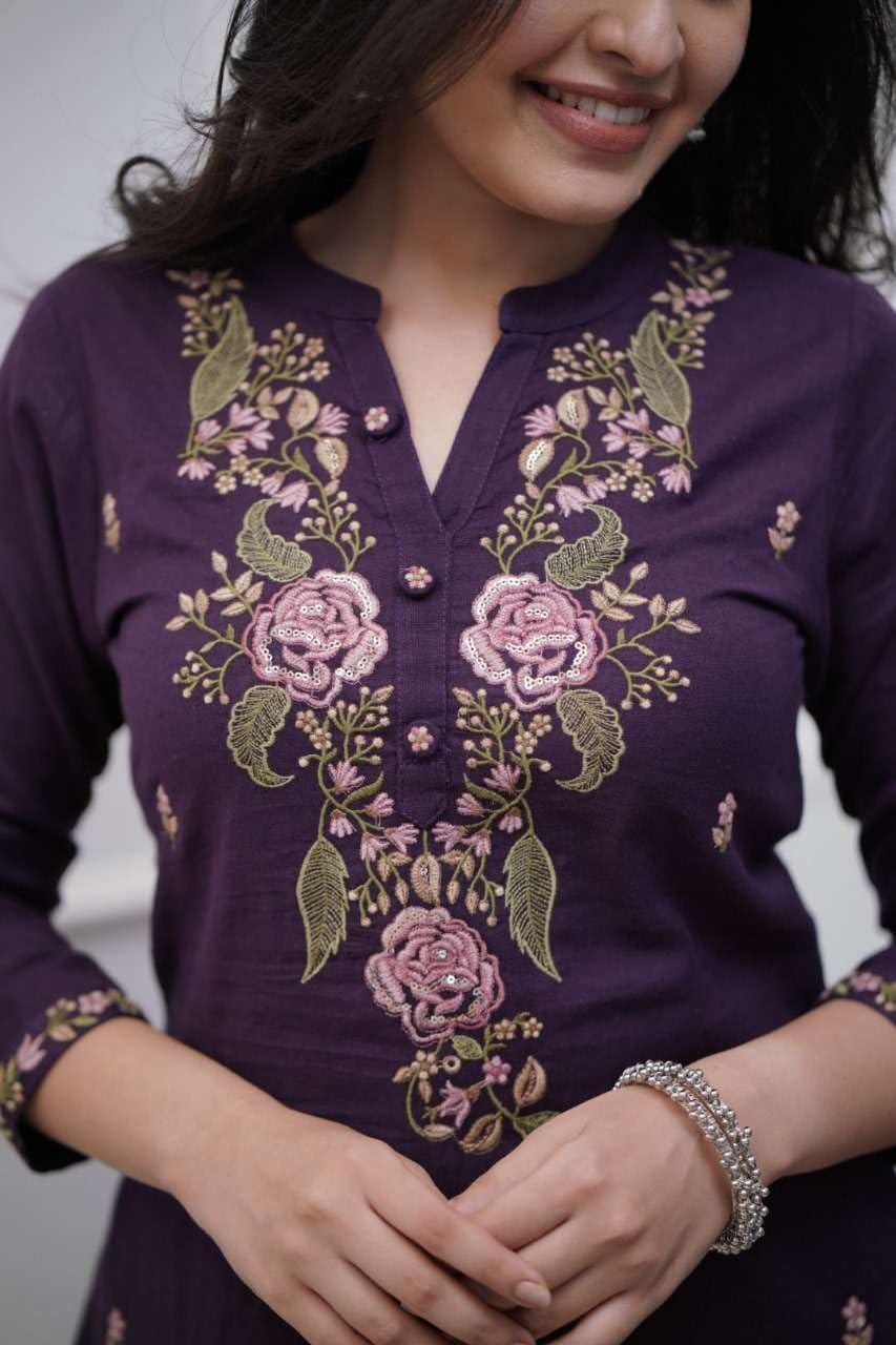 Designer Embroidered Kurta Set with Dupatta – Elegant Party & Festive Wear for Women (BLACKLUXE CRAFTS) - BLACKLUXECRAFTS