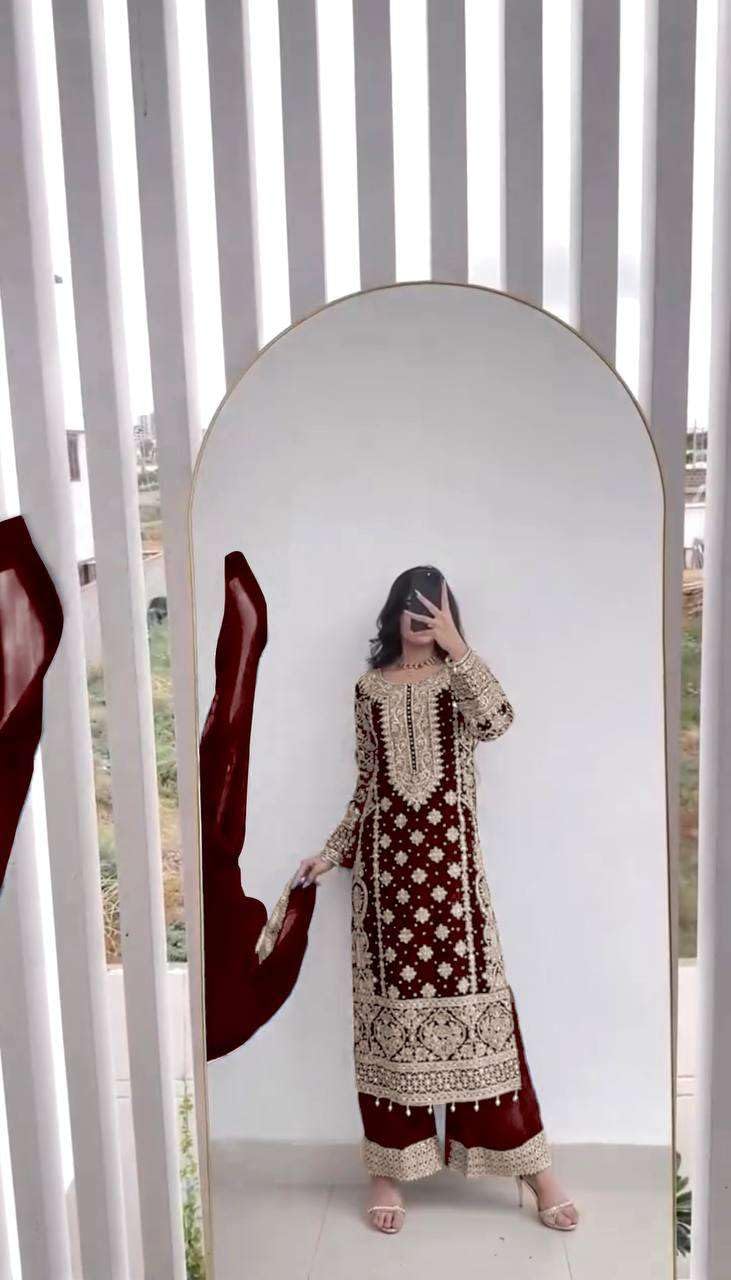 Black Embroidered Pakistani Suit with Heavy Silver Zari & Sequin Work | Designer Salwar Kameez with Dupatta for Women (BLACKLUXE CRAFTS) - BLACKLUXECRAFTS