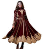 Women's Faux Georgette Embroidered Sequence Work Anarkali Kurti Gown with Net Dupatta (BLACKLUXE CRAFTS) - BLACKLUXECRAFTS