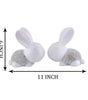Elegant White Bunny Couple Figurines – Handmade Resin Rabbit Statues with Silver Detailing for Home Décor & Gifting (BLACKLUXE CRAFTS) - BLACKLUXECRAFTS