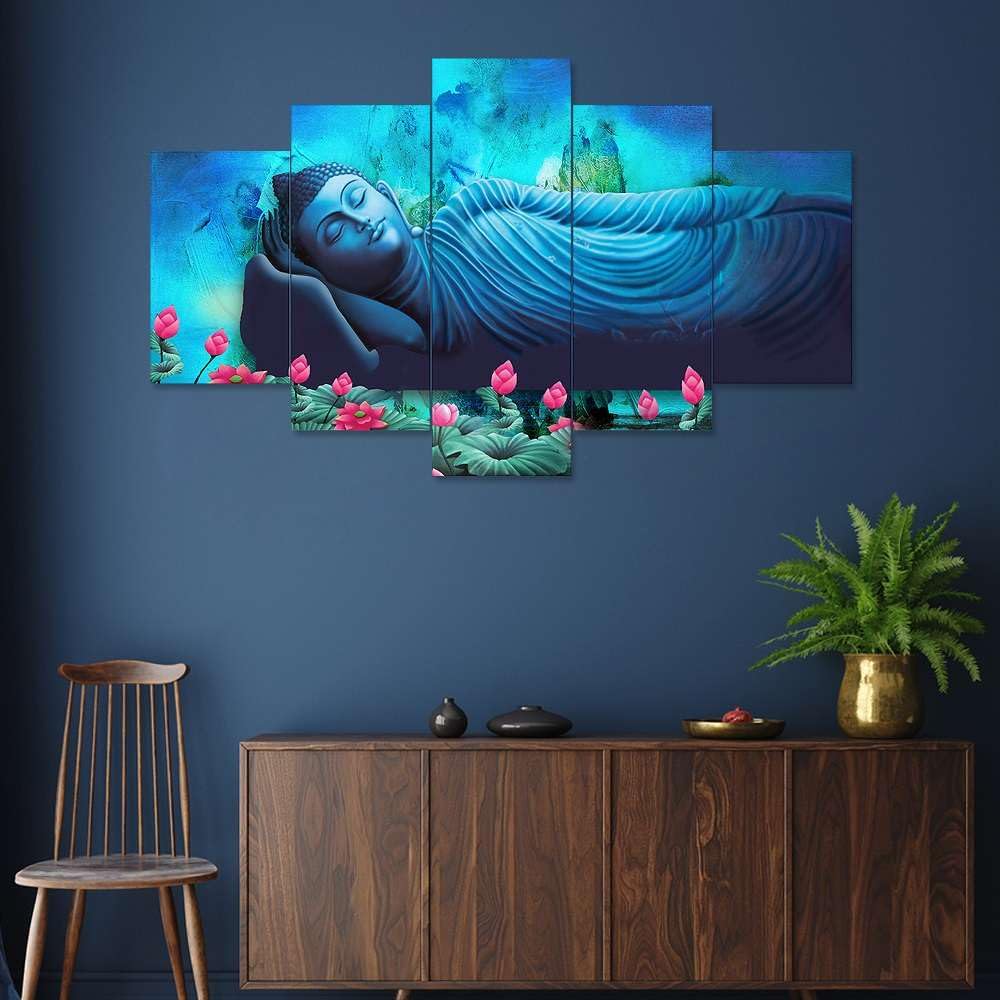BLACKLUXE LIFESTYLE LTD Set of Five MDF Framed 3D Wall Painting for Home Decoration, Big Size Painting for Living Room, Bedroom (17x30 inches) WE 1 - BLACKLUXECRAFTS
