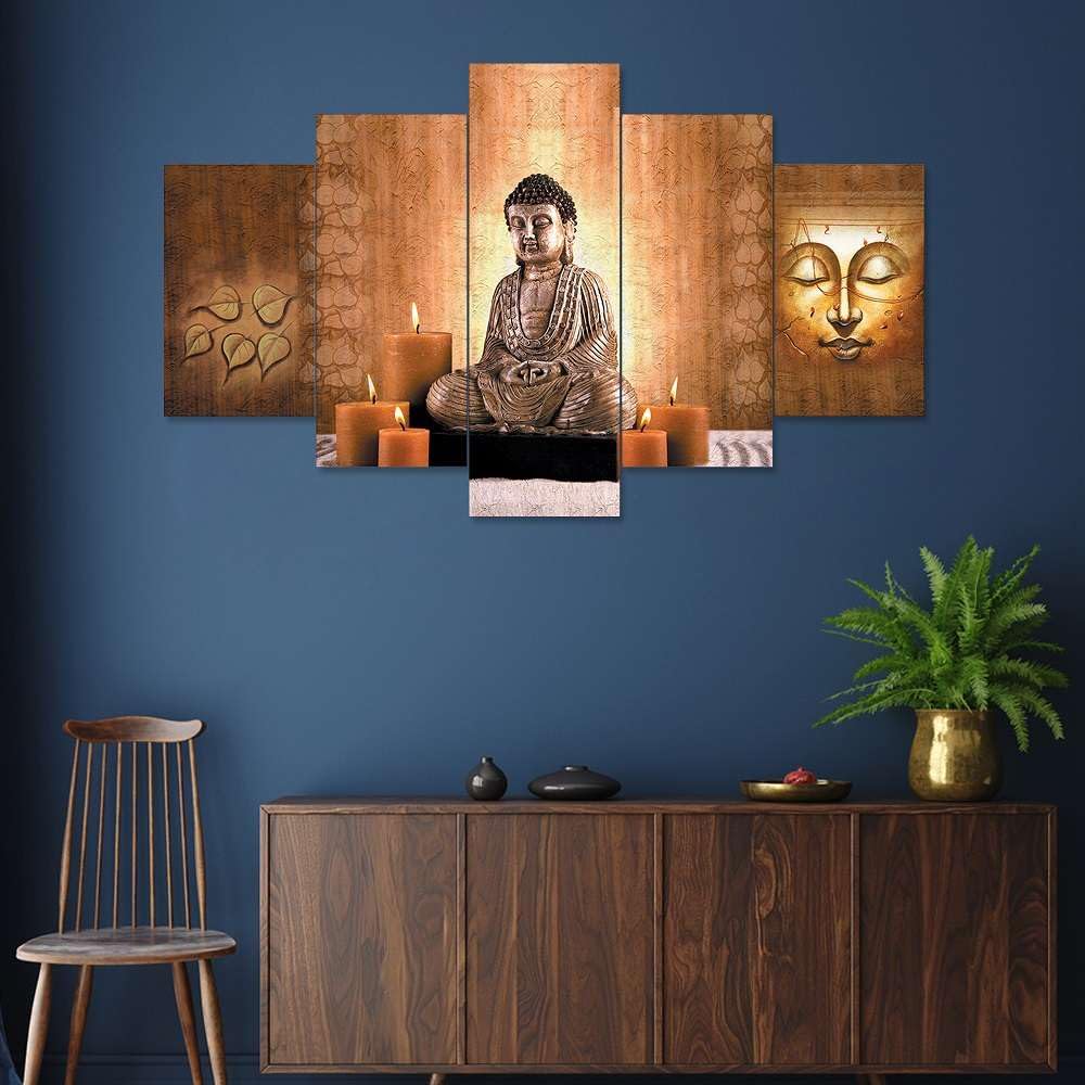 BLACKLUXE LIFESTYLE LTD Set of Five MDF Framed 3D Wall Painting for Home Decoration, Big Size Painting for Living Room, Bedroom (17x30 inches) WE 1 - BLACKLUXECRAFTS