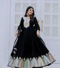 Anarkali Gown with Multicolor Embroidery | Designer Indian Party & Wedding Wear Dress (BLACKLUXE CRAFTS) - BLACKLUXECRAFTS