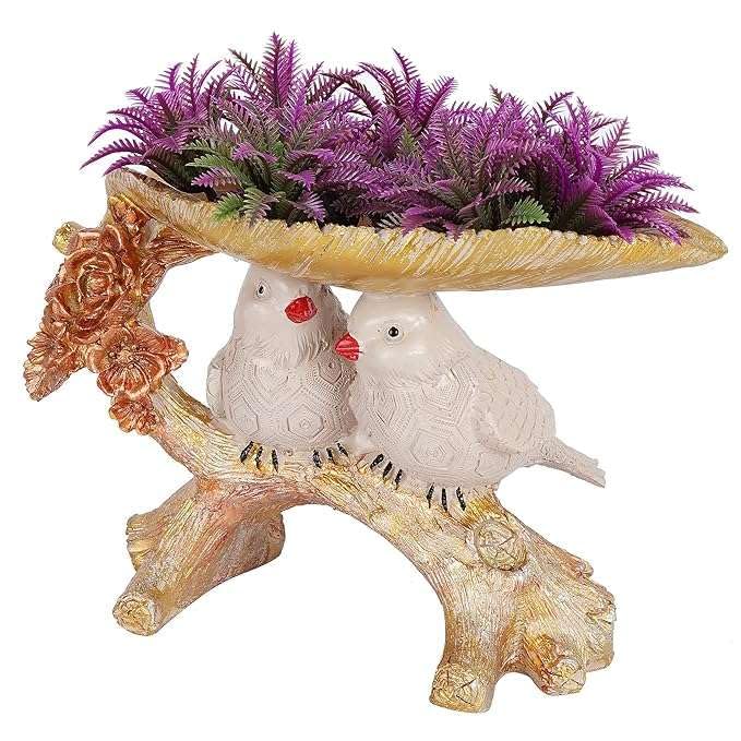 Romantic Bird Couple Figurine on Tree Branch – Elegant Resin Love Birds Sculpture for Home, Office & Gift Décor (BLACKLUXE CRAFTS) - BLACKLUXECRAFTS