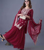 Women's Georgette Embroidered Kurti With Sharara & Dupatta Set (BLACKLUXE CRAFTS) - BLACKLUXECRAFTS
