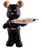 Handmade Resin Bear Candy Tray – Black Decorative Animal Snack Holder | Modern Tabletop Organizer, Unique Home Decor & Gift from India (BLACKLUXE CRAFTS) - BLACKLUXECRAFTS