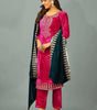 Velvet Embroidered Suit Set with Pink Dupatta – Designer Indian Wedding & Festive Wear Outfit (BLACKLUXE CRAFTS) - BLACKLUXECRAFTS
