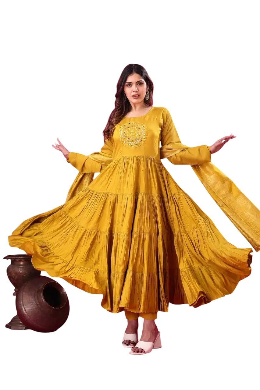 Anarkali Suit with Dupatta – Long Flared Ethnic Party Wear Dress for Women
(BLACKLUXE CRAFTS) - BLACKLUXECRAFTS