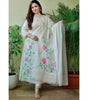 Women's Cotton Hand-Painted Chicken Shifli Straight Kurti With Pant and Mulmul Dupatta Set (BLACKLUXE CRAFTS) - BLACKLUXECRAFTS