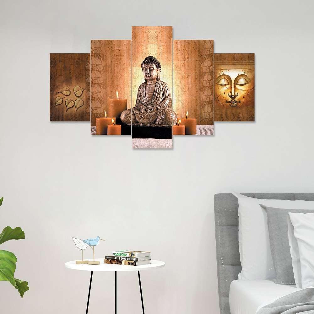BLACKLUXE LIFESTYLE LTD Set of Five MDF Framed 3D Wall Painting for Home Decoration, Big Size Painting for Living Room, Bedroom (17x30 inches) WE 1 - BLACKLUXECRAFTS