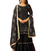 Georgette Sharara Suit with Mirror Work & Embroidered Dupatta | Party Wear Indian Ethnic Set (BLACKLUXE CRAFTS) - BLACKLUXECRAFTS