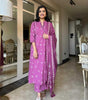 Women's Cotton Embroidered Anarkali Kurti with Pant and Dupatta Set (BLACKLUXE CRAFTS) - BLACKLUXECRAFTS