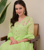 Women's Cotton Embroidered Anarkali Kurti With Pant and Dupatta set (BLACKLUXE CRAFTS) - BLACKLUXECRAFTS