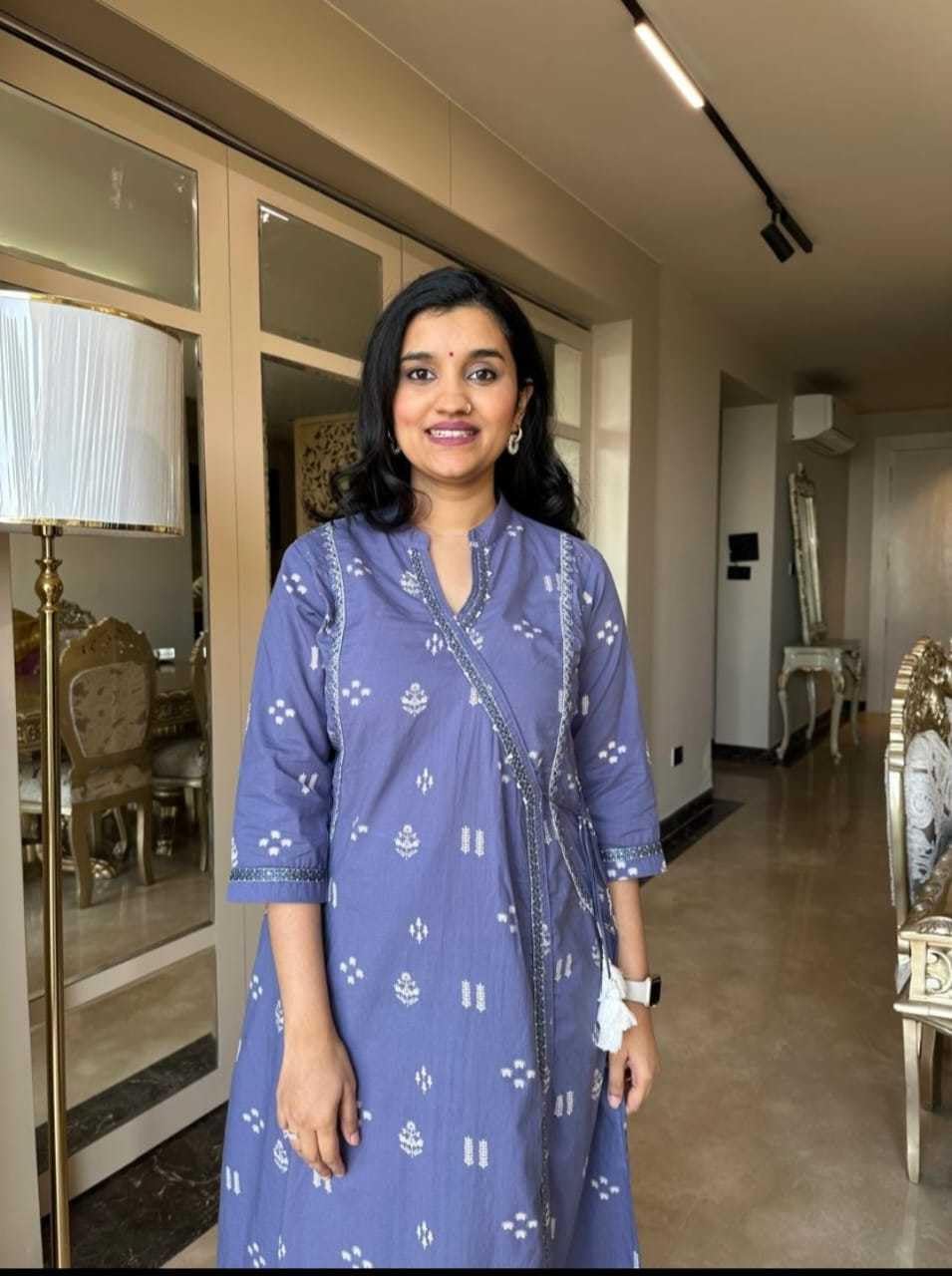 Women's Cotton Embroidered Anarkali Kurti with Pant and Dupatta Set (BLACKLUXE CRAFTS) - BLACKLUXECRAFTS