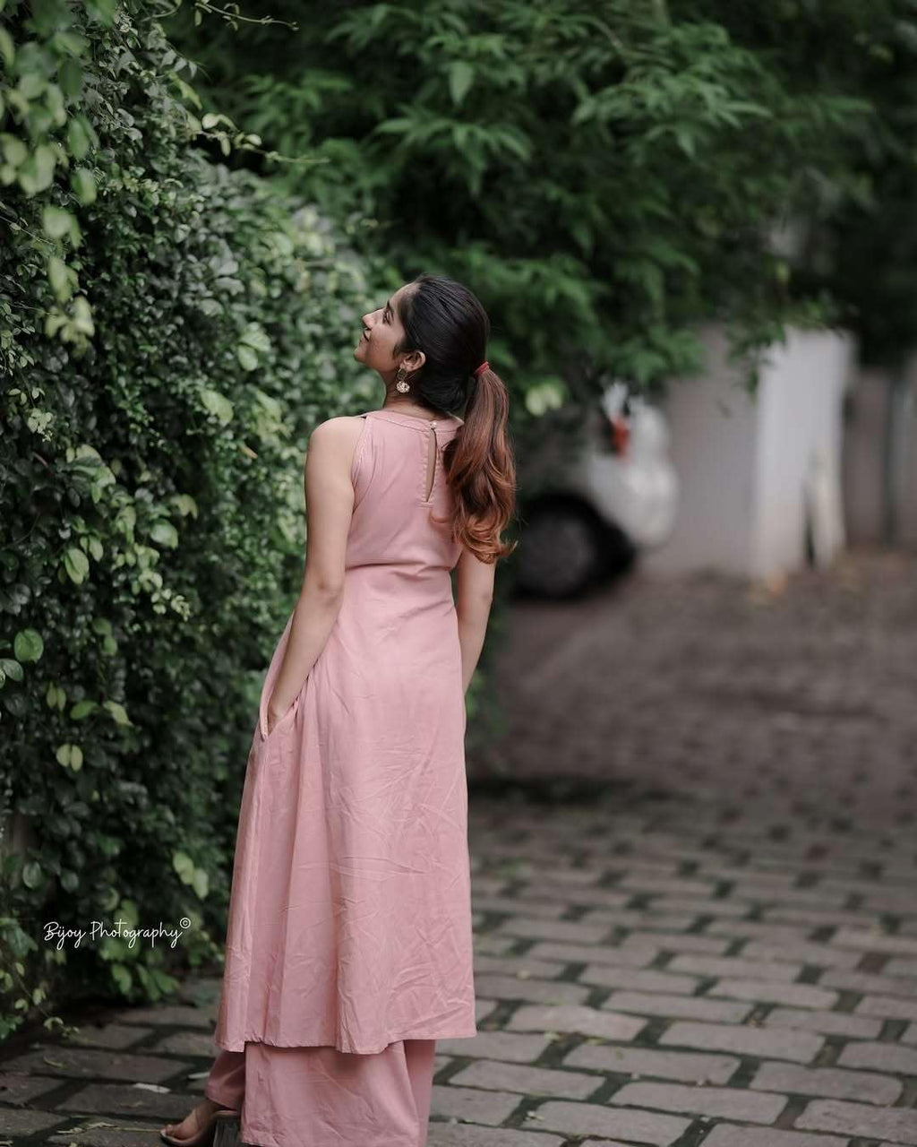 Blush Pink Sleeveless Cotton Kurta Set with Pants | Summer Co-Ord Outfit for Women | Casual Ethnic Wear (BLACKLUXE CRAFTS) - BLACKLUXECRAFTS