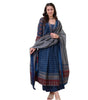 Navy Blue Block Print Cotton Kurta Set with Dupatta – Traditional Indian Ethnic Wear for Women (BLACKLUXE CRAFTS) - BLACKLUXECRAFTS