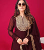 Women's Faux Georgette Embroidered Kurti With Plazzo and Dupatta Set (BLACKLUXE CRAFTS) - BLACKLUXECRAFTS