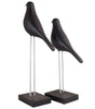 Modern Black Bird Figurines on Stand – Handmade Resin Decorative Sculpture Set for Home, Office & Minimalist Decor (BLACKLUXE CRAFTS) - BLACKLUXECRAFTS
