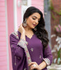 Maroon Anarkali Dress with Embroidered Dupatta | Indian Pakistani Party Wear Long Gown for Women (BLACKLUXE CRAFTS) - BLACKLUXECRAFTS