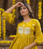 Anarkali Kurta with White Embroidery | Women’s Ethnic Festive & Casual Wear (BLACKLUXE CRAFTS) - BLACKLUXECRAFTS