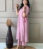 Elegant Black Kurta Set with Pink Embroidery | Women’s Ethnic Outfit (BLACKLUXE CRAFTS) - BLACKLUXECRAFTS