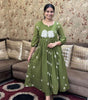 Anarkali Kurta with White Embroidery | Women’s Ethnic Festive & Casual Wear (BLACKLUXE CRAFTS) - BLACKLUXECRAFTS