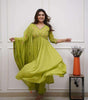 Anarkali Kurta Set with Dupatta – Floral Embroidered Ethnic Wear for Women (BLACKLUXE CRAFTS) - BLACKLUXECRAFTS