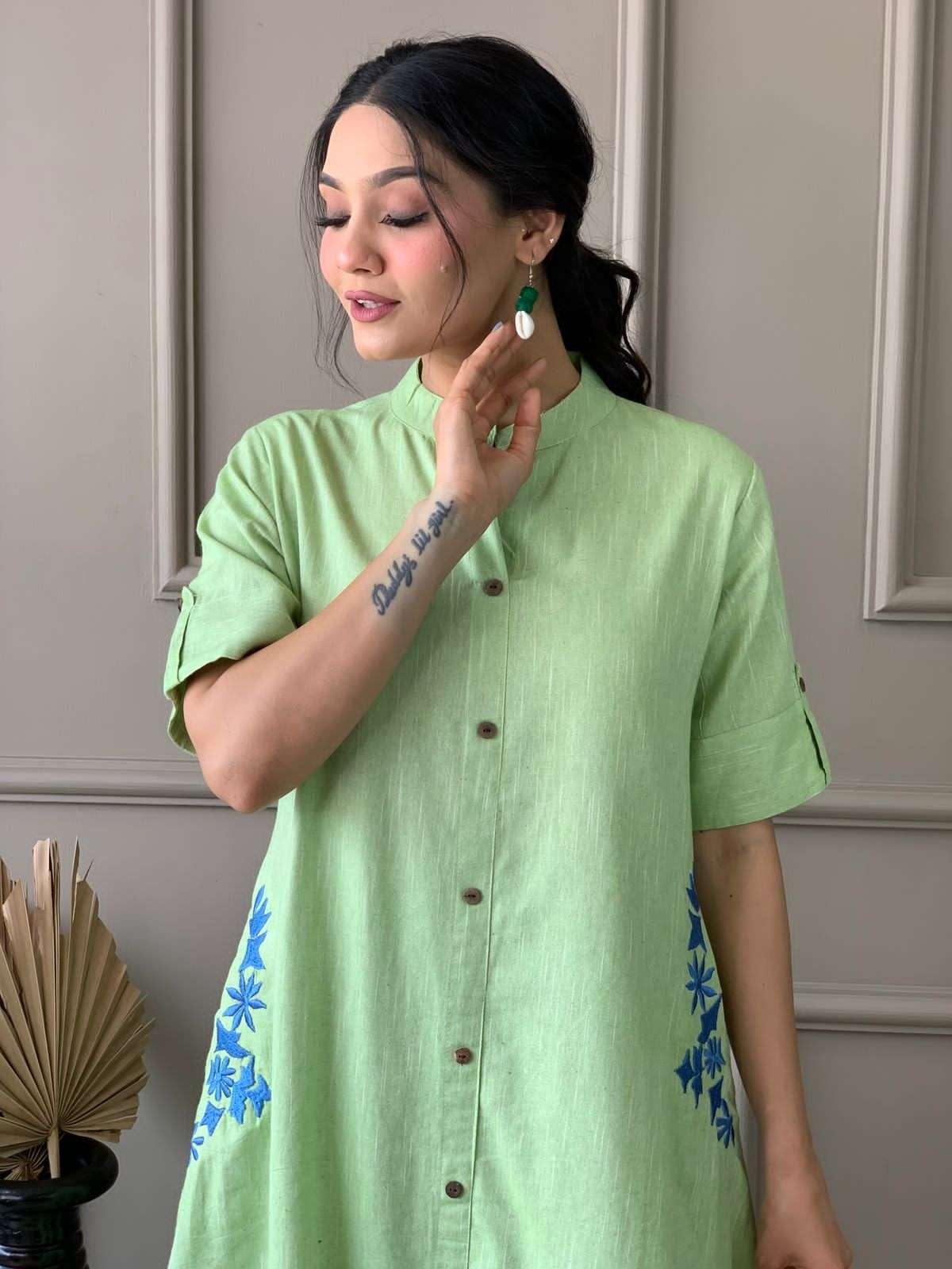Elegant Black Kurta Set with Pink Embroidery | Women’s Ethnic Outfit (BLACKLUXE CRAFTS) - BLACKLUXECRAFTS