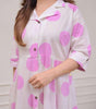 Women’s White Maxi Dress with Polka Dots – Casual Button-Down Long Shirt Dress with Pockets (BLACKLUXE CRAFTS) - BLACKLUXECRAFTS