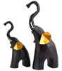 Modern Black & Gold Elephant Figurine Set – Handmade Resin Elephant Statues for Good Luck, Feng Shui & Home Décor (Set Of 2) (BLACKLUXE CRAFTS) - BLACKLUXECRAFTS